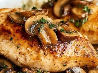 Baked Chicken and Mushrooms