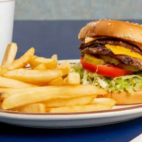 Double Cheeseburger with fries