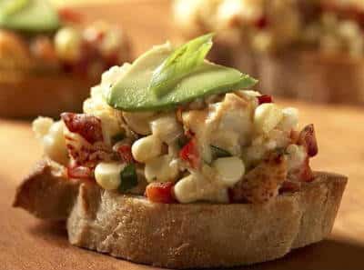 Lobster and Corn Bruschetta