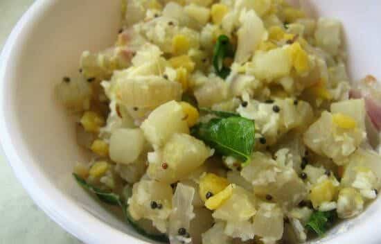 Vazhaithandu (Banana Stem) Poriyal