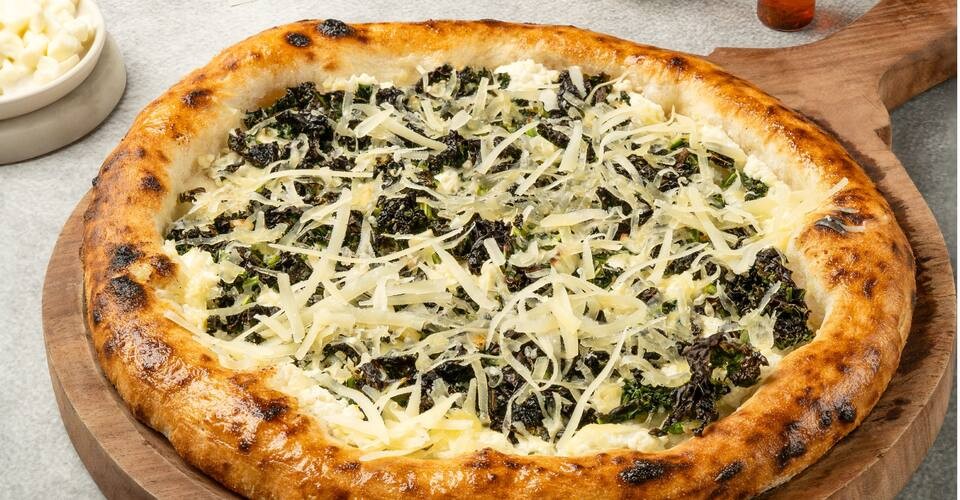 Spinach Cheese Pizza 1 Spinach Cheese Pizza