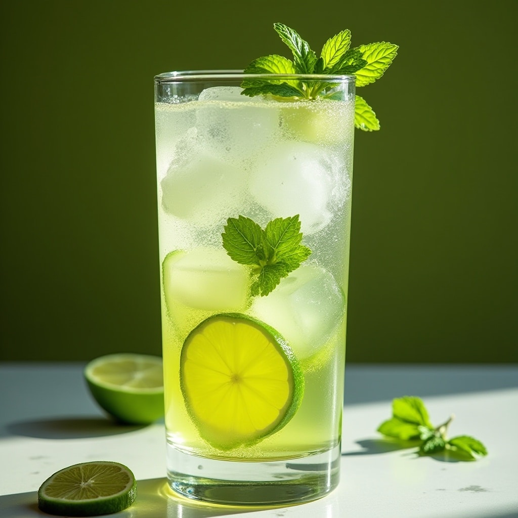 Mint Lime and Ginger Sparkler