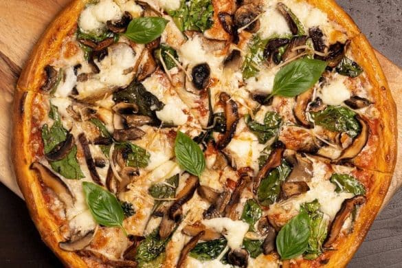Mushroom and Spinach Pizza