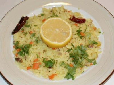 Lemon Poha (Lemon Aval)