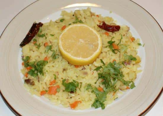 Lemon Poha (Lemon Aval)