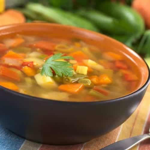 Vegetable Soup in Bowl