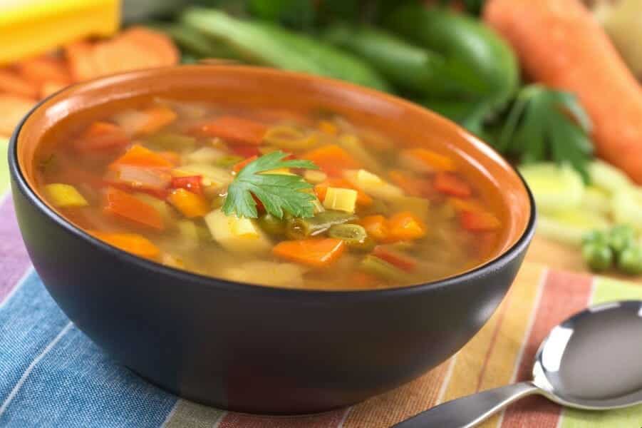 Vegetable Soup in Bowl