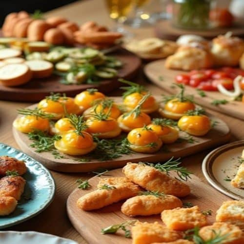 A vibrant image of a festive table spread