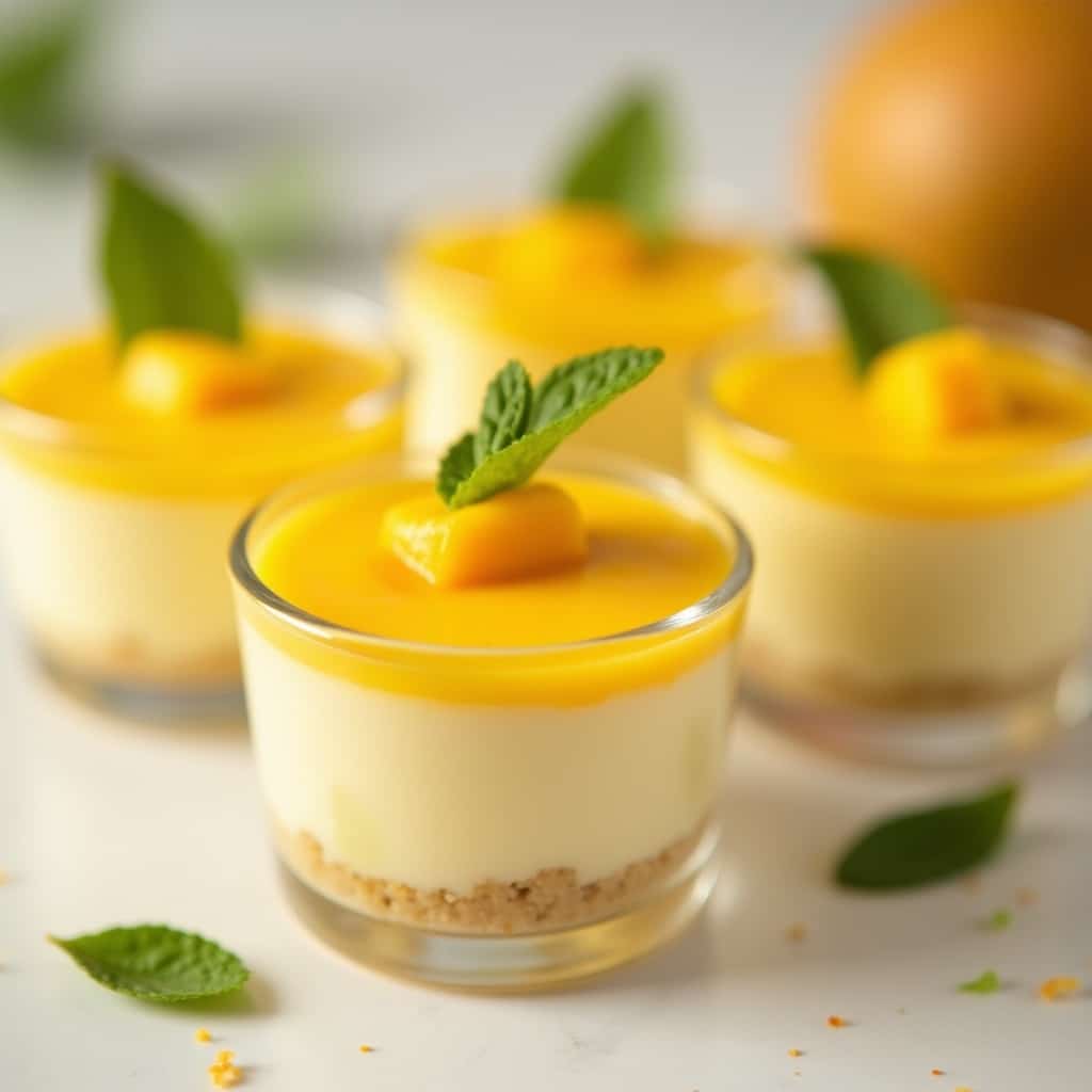 What Are the 25 New Years Party Food Ideas to Try This Year? 22 Mango Cheesecake Shots