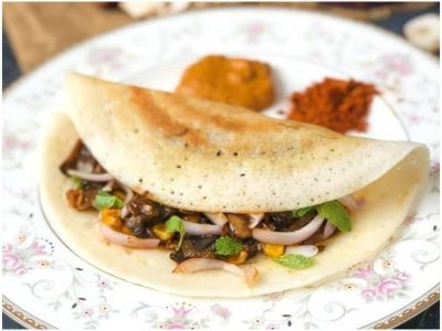 Mushroom Masala Dosa
