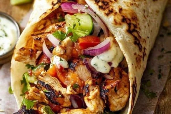 Lebanese Chicken Wraps