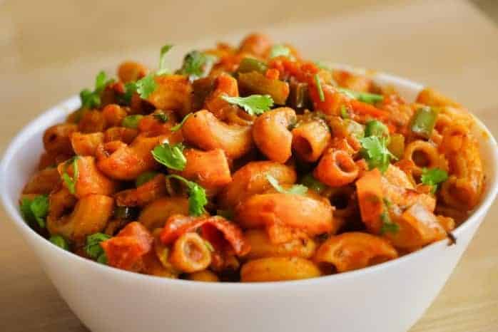 Vegetable Macaroni Indian Style