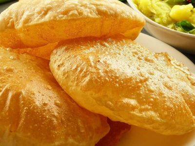Yellow Pumpkin Poori (Parangikai Puri)