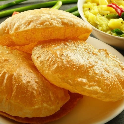 Yellow Pumpkin Poori Parangikai Puri