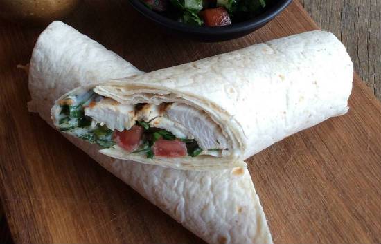 Lebanese style Chicken Wraps