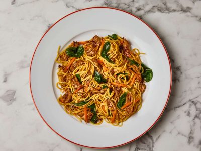 Chicken Noodles with Hoisin Sauce