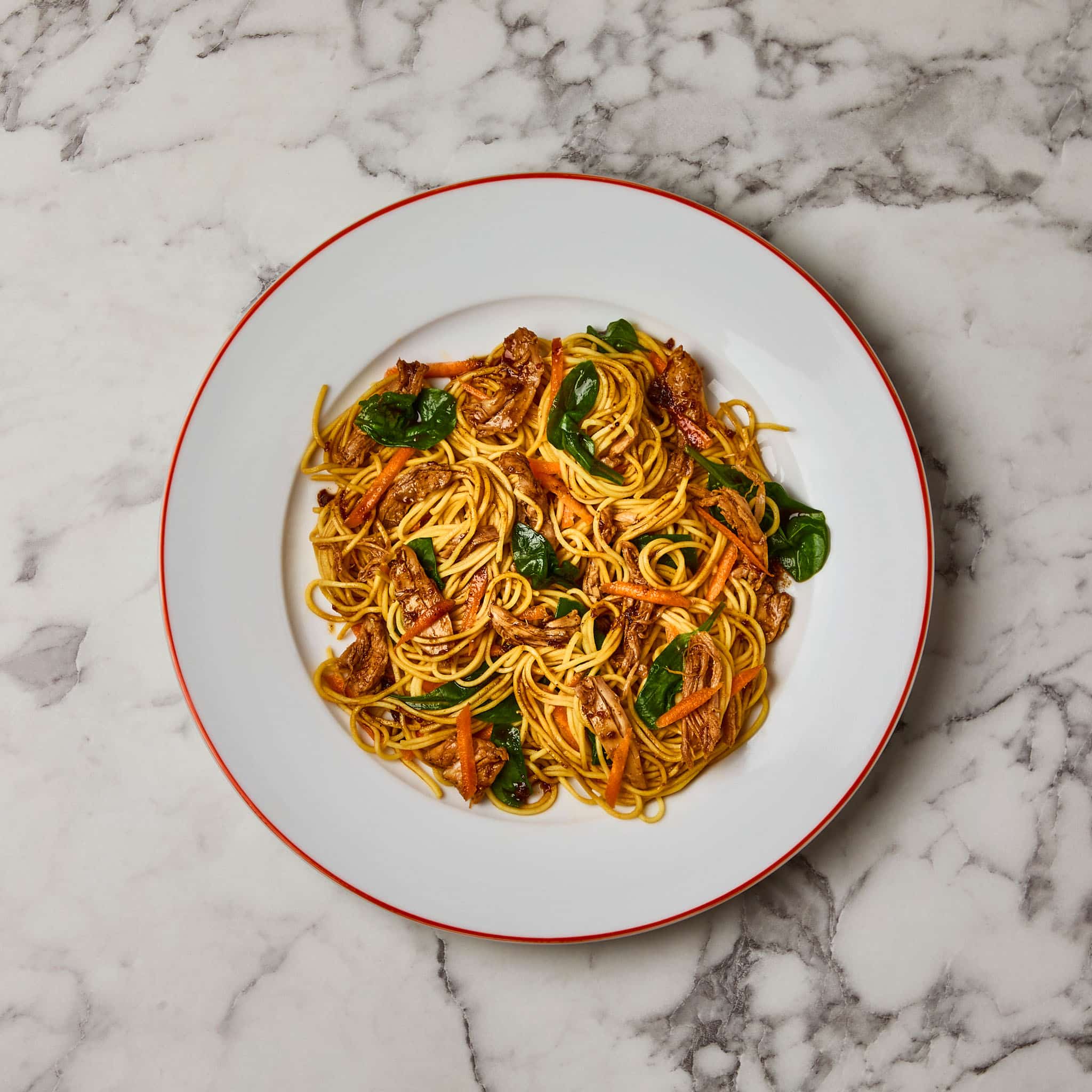 Chicken Noodles with Hoisin Sauce