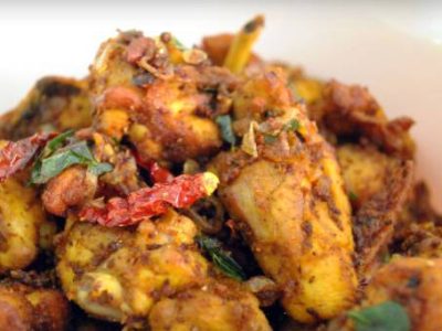 Banana Leaf Chicken Varuval