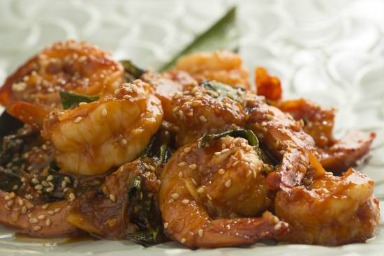 Chilli Sesame Prawns