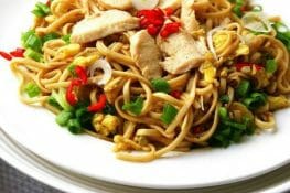 Chicken Noodles with Hoisin Sauce