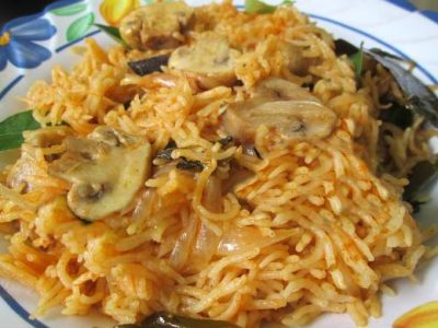 Chettinad Mushroom Biryani