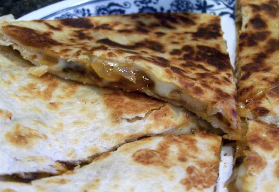 Onion and Mushroom Quesadillas