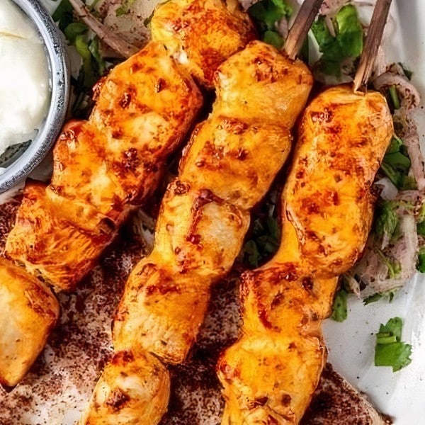 Shish Taouk Middle Eastern Chicken Kebabs 