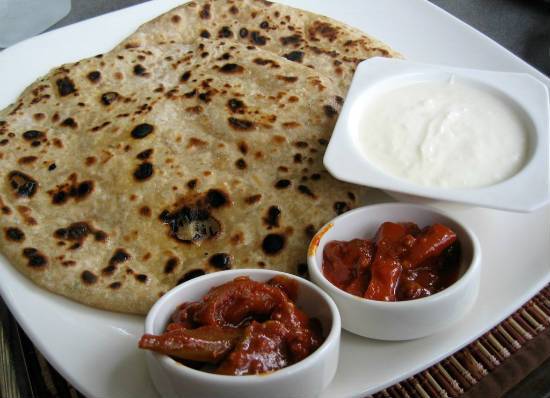 Mushroom Stuffed Paratha