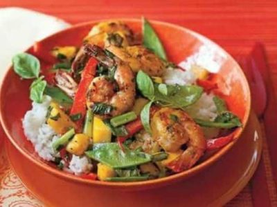 Shrimp and Mango Stir-fry