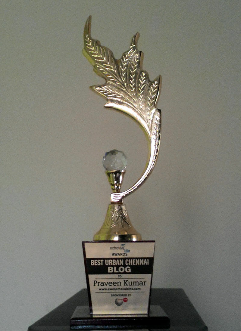 Urban Chennai Best Blog Award