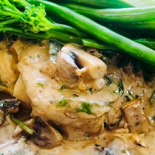 Grilled Chicken with Mushroom Sauce