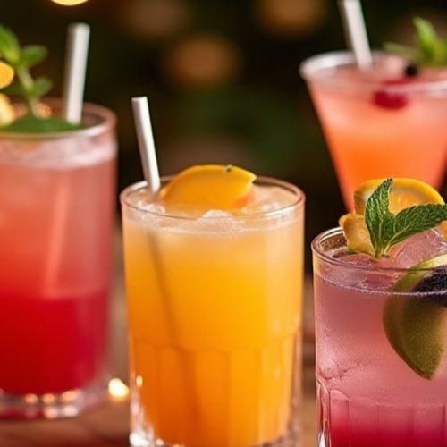 What Are the 25 Best New Year's Cocktails to Try This Year? 22 New Years Eve party setup featuring an elegant arrangement of colourful cocktails