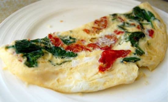 Spinach Tomato Omelette