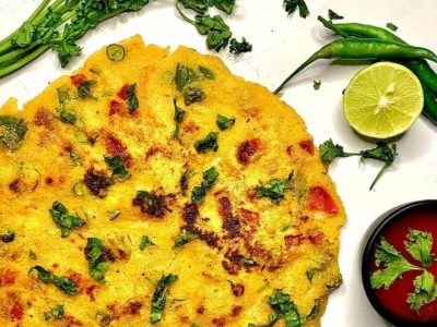 Gujarati Pudlas (Chickpea Pancakes)
