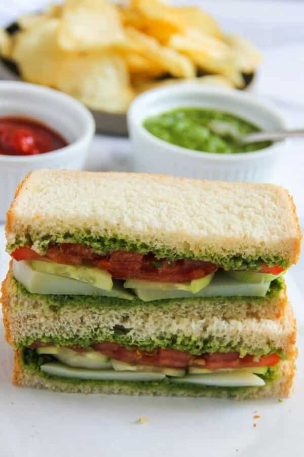 mint chutney sandwich