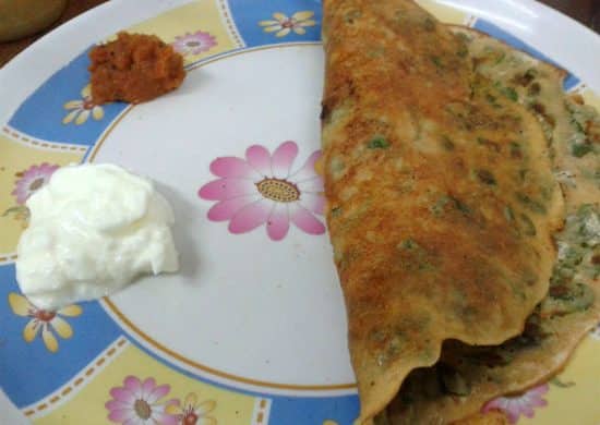 Murungai Keerai Adai (Drumstick Leaves Adai)