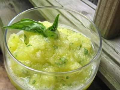 Pineapple Basil Granita