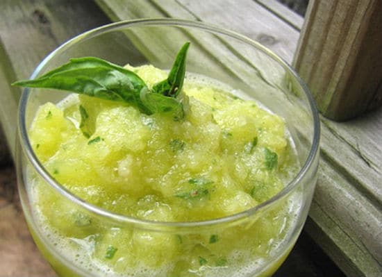 Pineapple Basil Granita