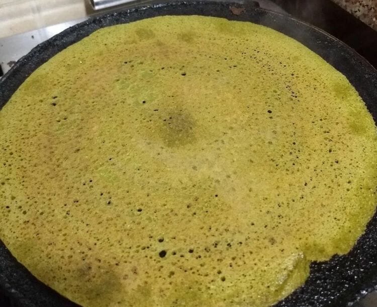 Vallarai Keerai Dosa (Brahmi Leaves Dosa)