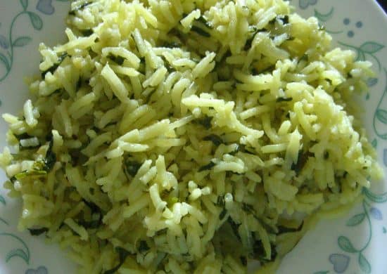 Paruppu Keerai Pulao
