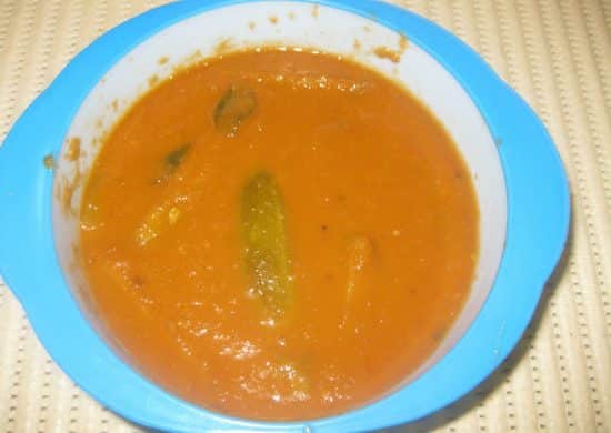 Kovakkai Puli Kuzhambu (Ivy Gourd Sambar)
