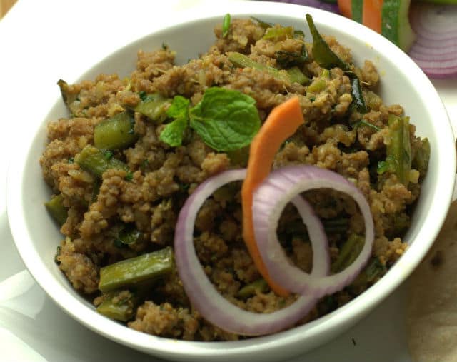 Double Beans Aur Keema (Minced Lamb with Broad Beans)