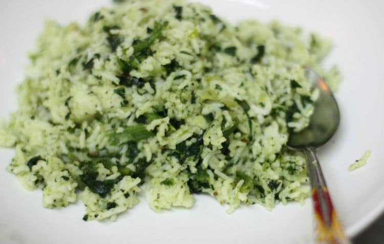 Seeraga Samba Spinach Rice