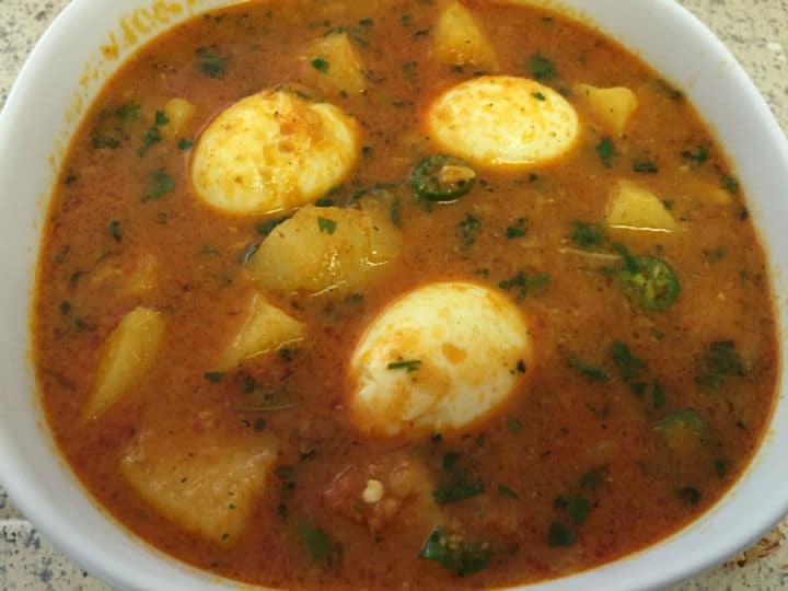 Coconut, Potato and Egg Curry