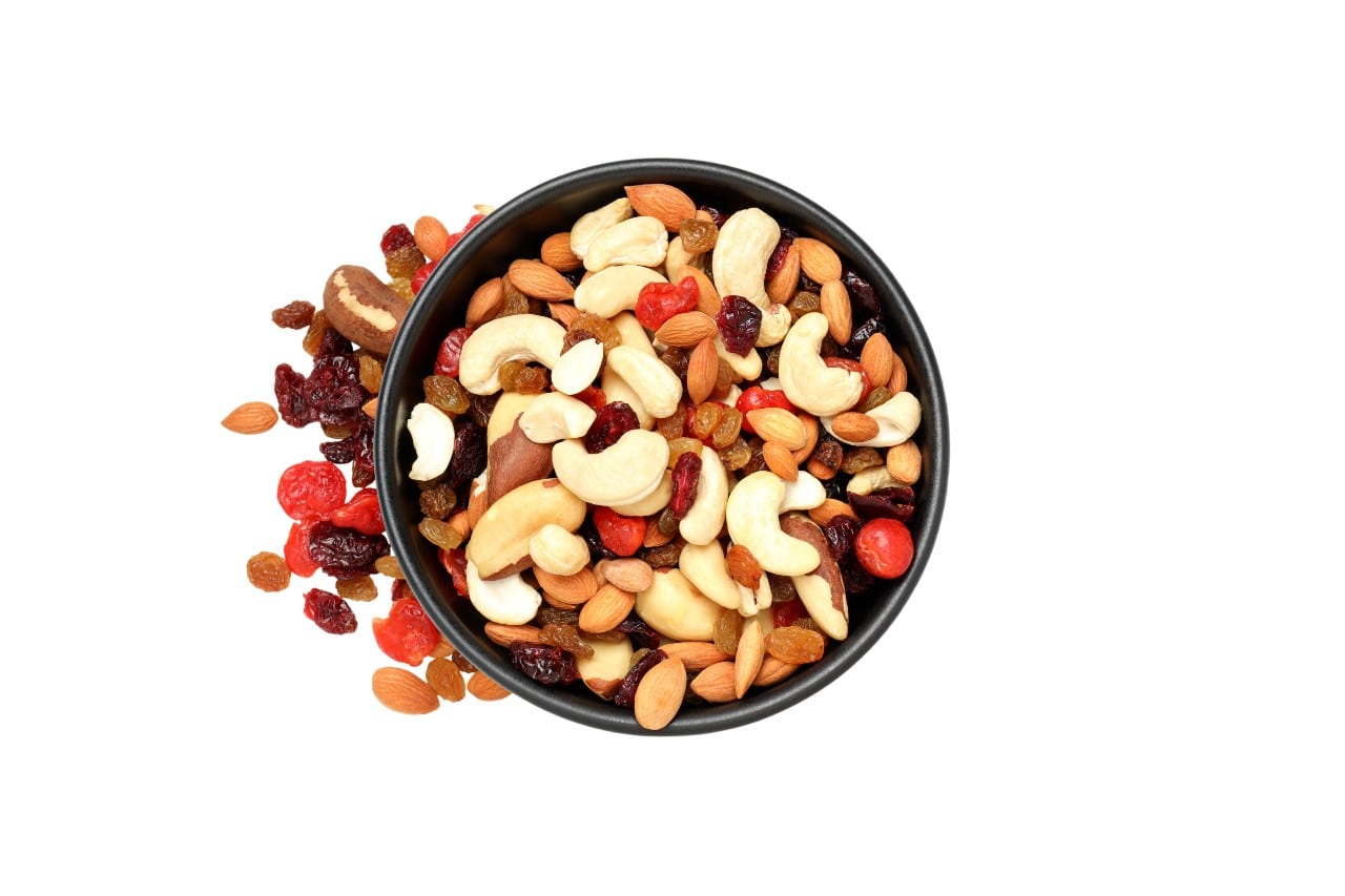 Bowl of trail mix