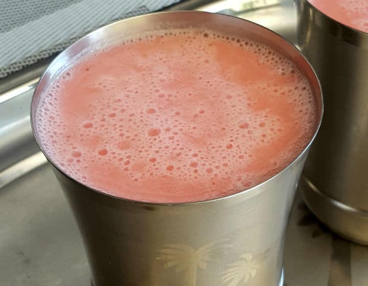 Strawberry Rose Lassi Recipe