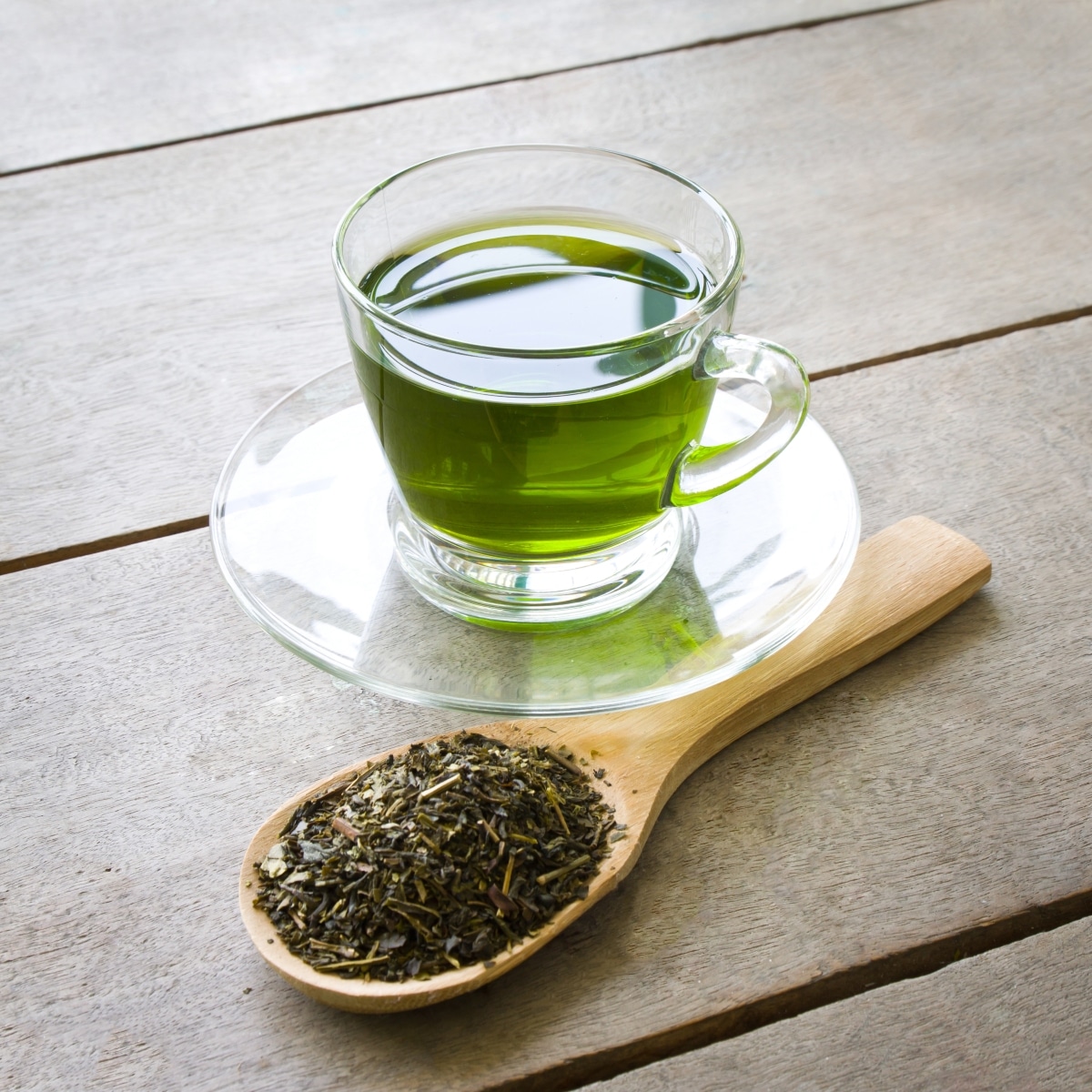 A cup of green tea