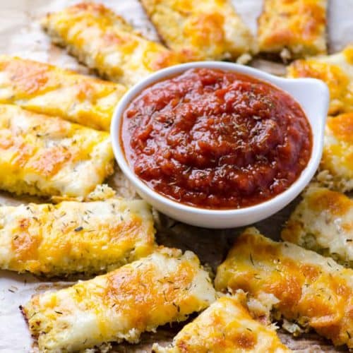 Cheesy Cauliflower Breadsticks