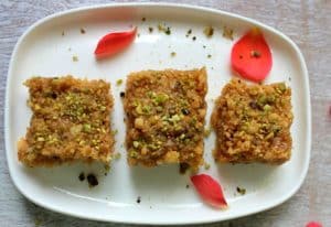 Paneer Gulkand Burfi