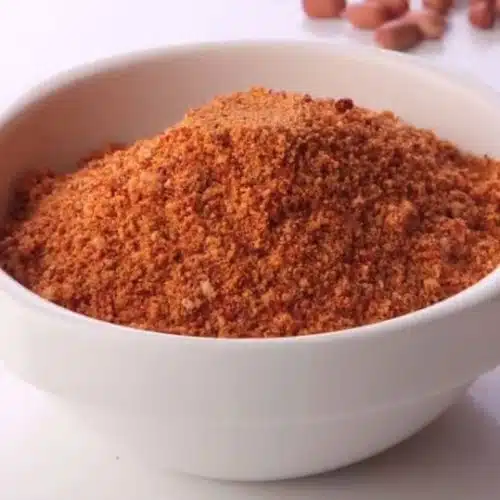 Peanut Garlic Podi (Peanut Garlic Chutney Powder)